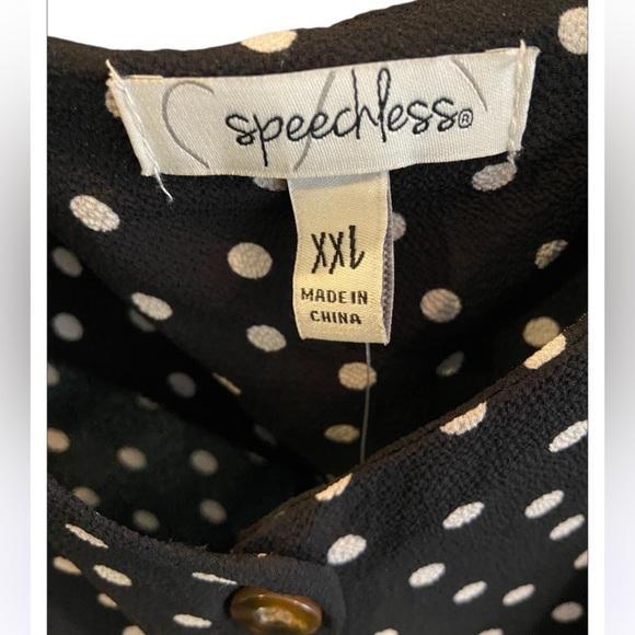 SPEECHLESS POLKA DOT COLD SHOULDER DRESS SIZE XXL - Picture 4 of 5
